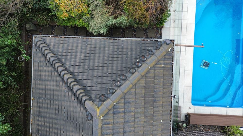 Gutters and downpipes blocked with leaves and twigs, found during a building and pest inspection in Braybrook